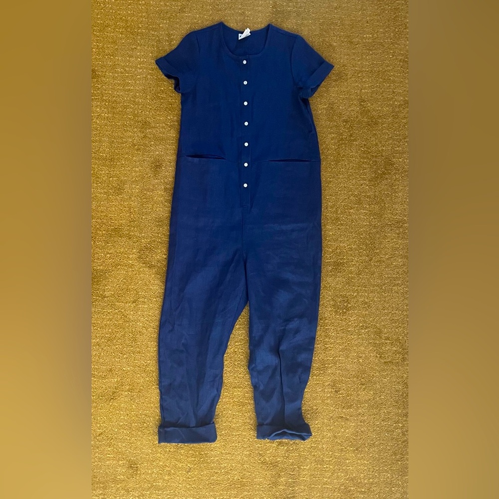 Beaton short sleeve jumpsuit indigo